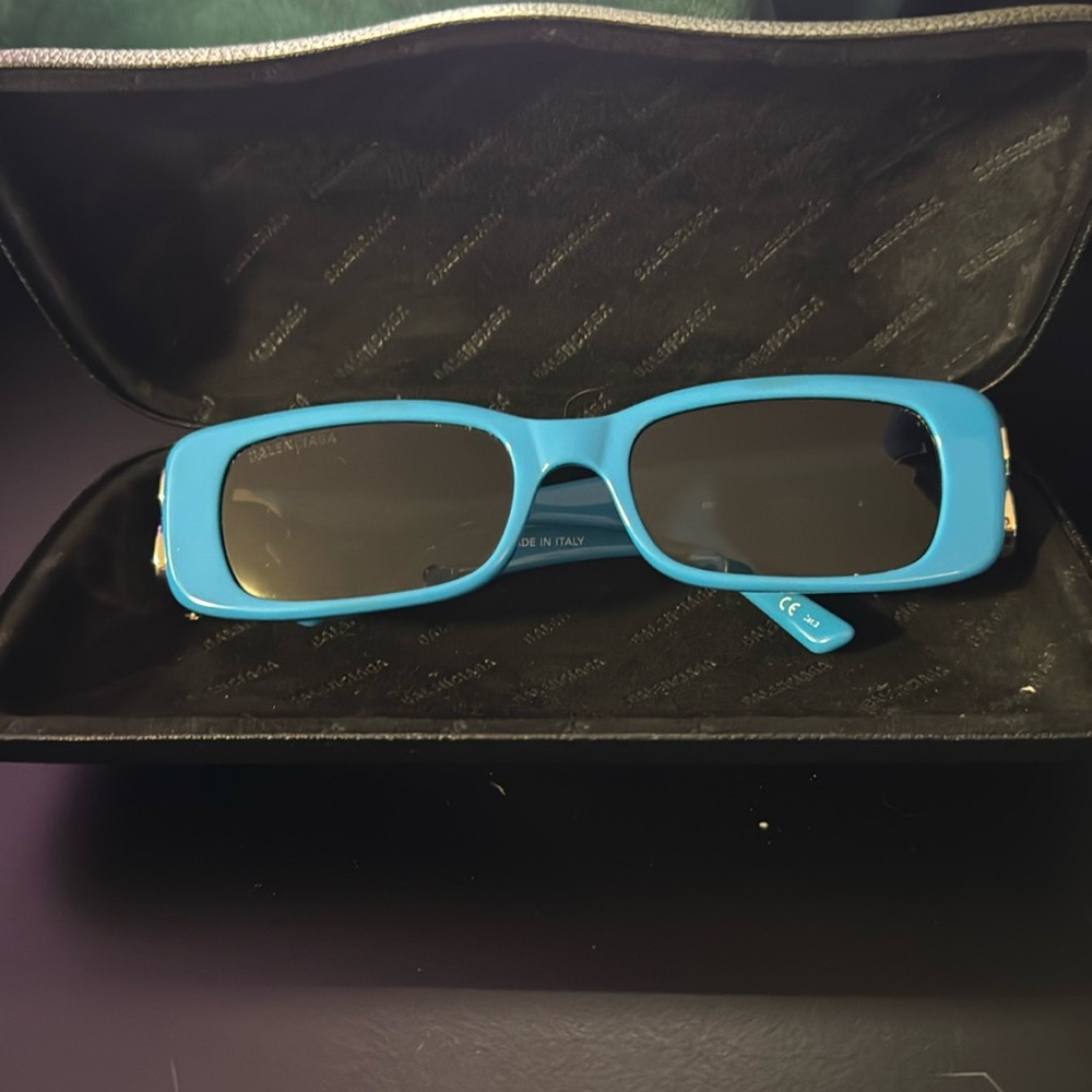 Balenciaga blue sunglasses